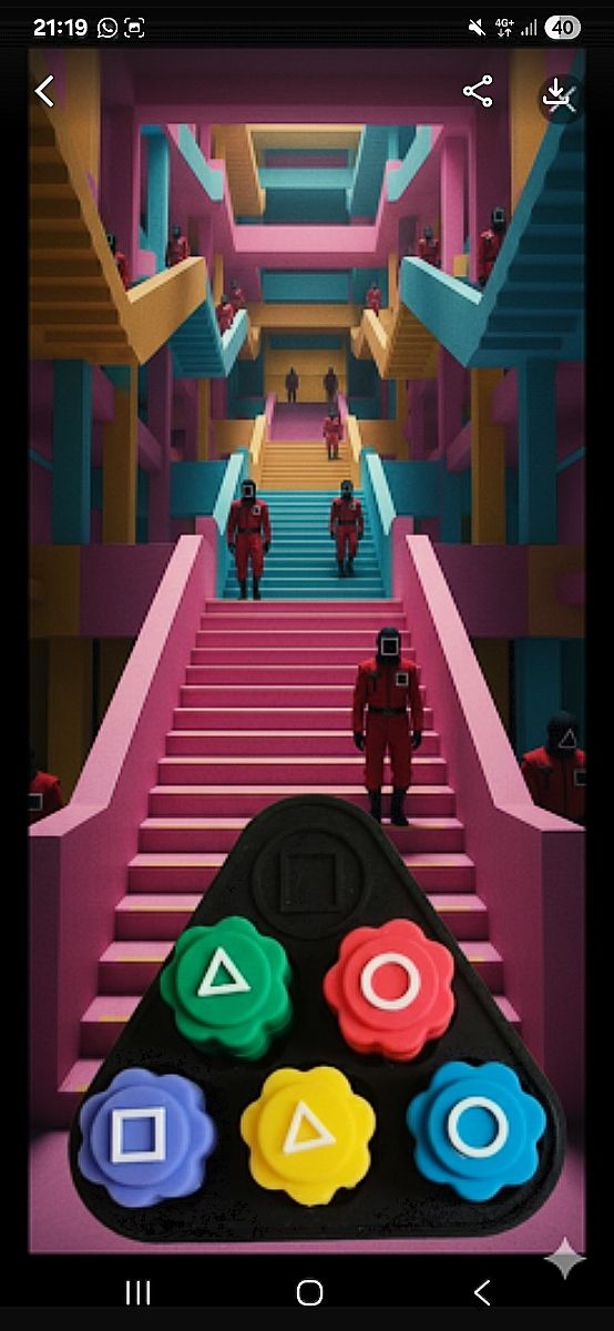 Juego del Calamar Botones Triángulo Círculo Cuadra