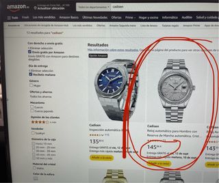 Reloj CADISEN Acero Inoxidable Automático 