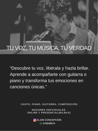 Clases de Canto, Guitarra, Piano, Composición