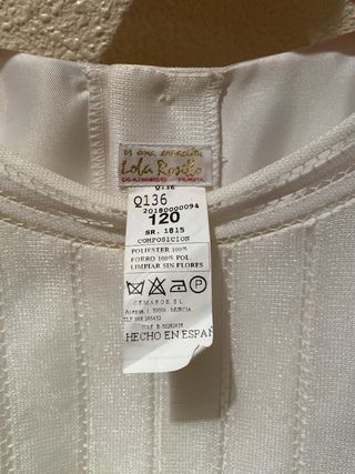Vestido de Comunión blanco con flor