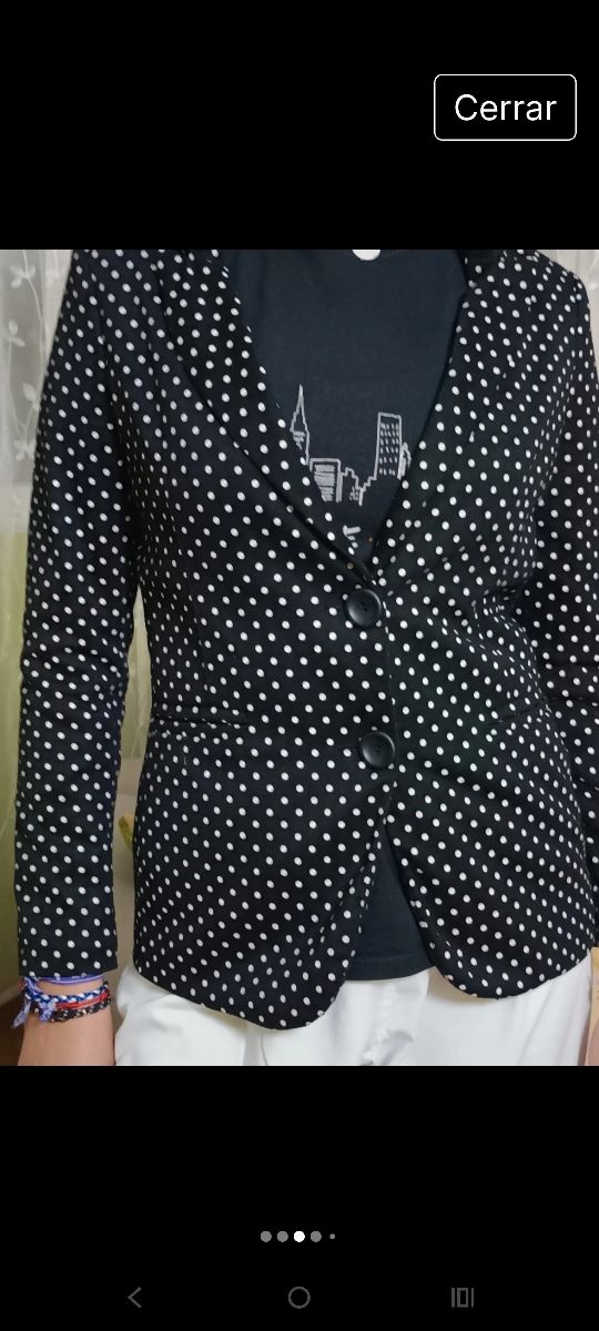 Chaqueta americana mujer lunares