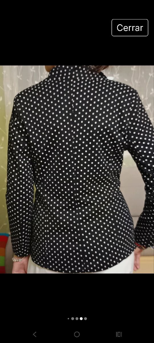 Chaqueta americana mujer lunares