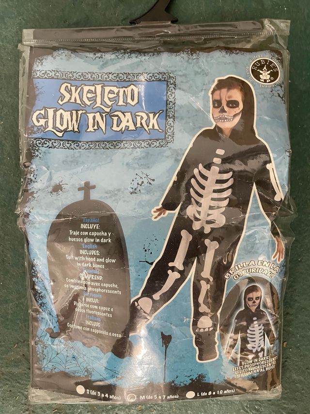 Disfraz Esqueleto Glow in Dark 5-7 años