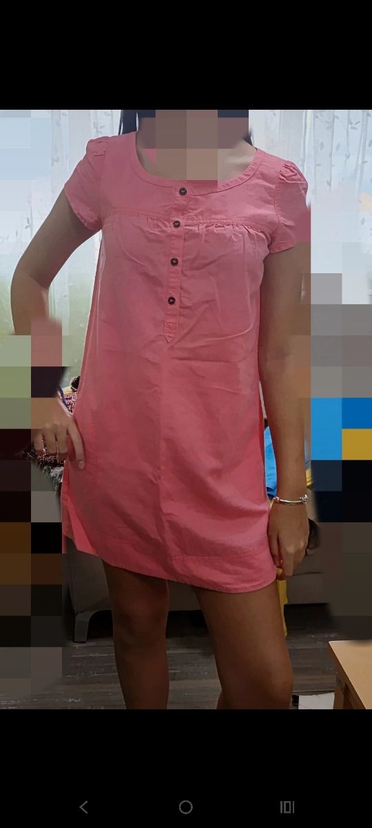 Vestido Mango Rosa Talla M