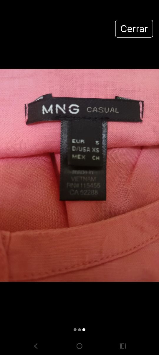 Vestido Mango Rosa Talla M