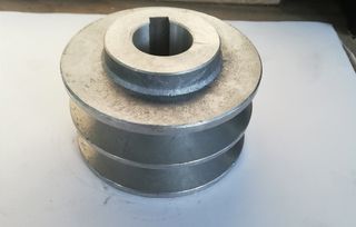 Puleggia alluminio 2 gole albero 24mm