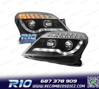 FAROS PARA OPEL ASTRA H 04-09 LUZ DIURNA + INTERMITENTE LED