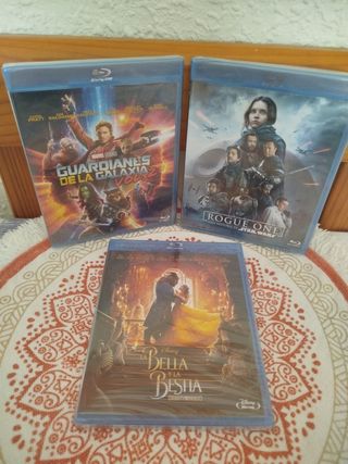 Lote 3 Películas Blu-ray Star wars, Disney, marvel