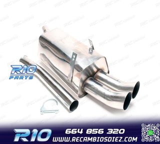 SILENCIOSO ESCAPE BMW SERIE 3 E36 L6 1991-1998 INOX x2 DTM