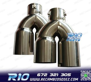 PACK 2 COLAS ESCAPE REDONDA DOBLE ACERO INOX