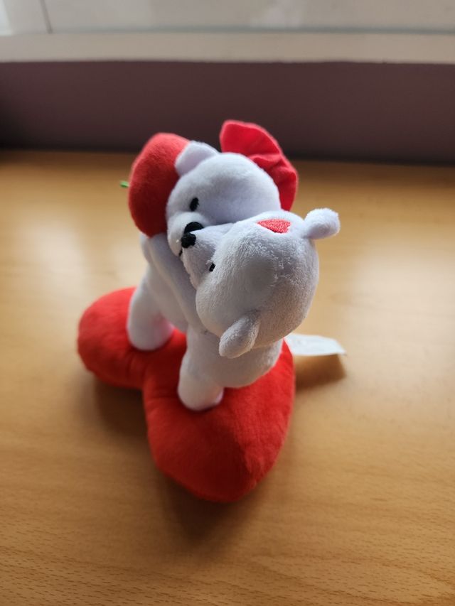 Peluche Osos Enamorados con Flor Roja