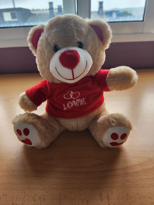 Peluche Osito Love Rojo