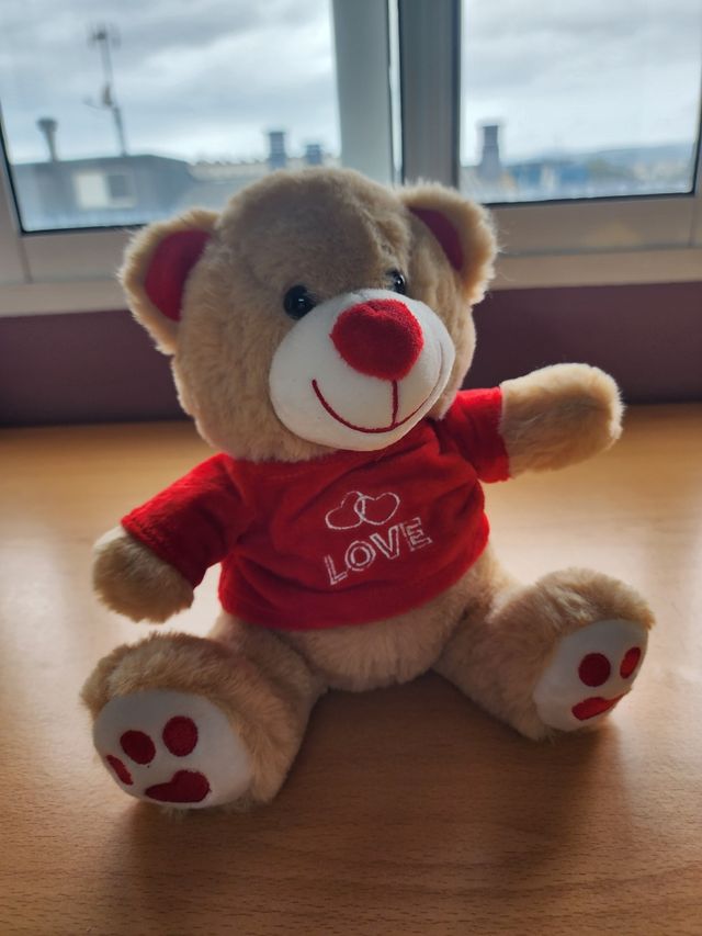 Peluche Osito Love Rojo