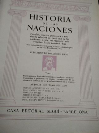 Historia de las naciones. Tomos I, II y III