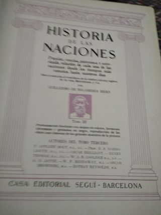 Historia de las naciones. Tomos I, II y III
