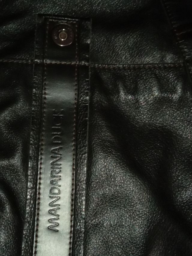 Bolso Bandolera Piel Mandarina Duck Negro