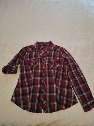 Camicia donna manica lunga scozzese