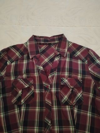 Camicia donna manica lunga scozzese