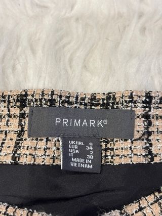 Minifalda de cuadros Primark de tweed