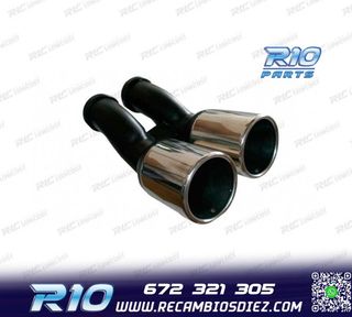 COLA ESCAPE DOBLE REDONDA ACERO INOX SEAT AUDI VOLKSWAGEN VW