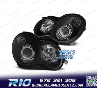 FAROS MERCEDES CLASE C SPORTCOUPE C203 01-04 FONDO NEGRO