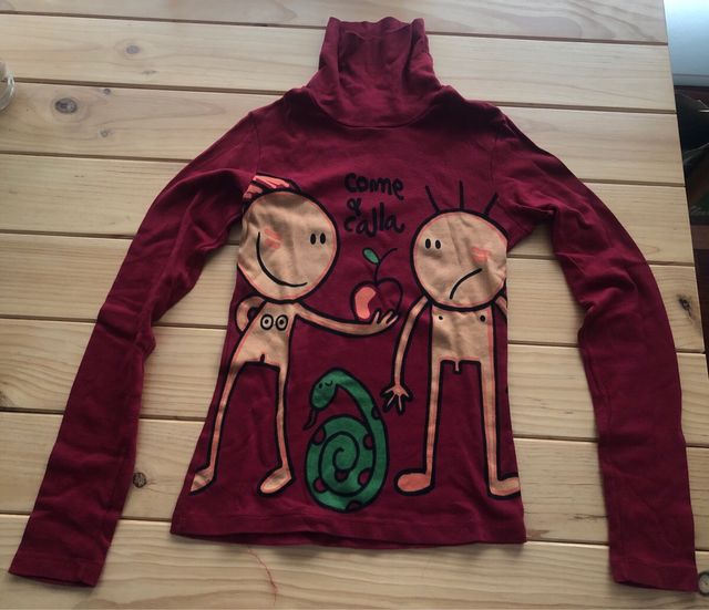 Camiseta T.M con cuello alto 100%algodón