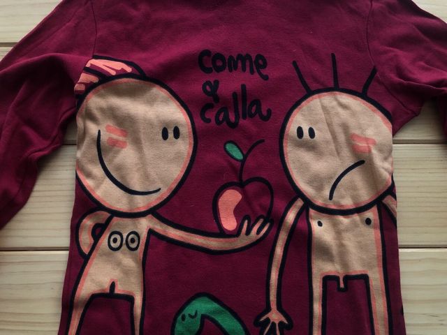 Camiseta T.M con cuello alto 100%algodón