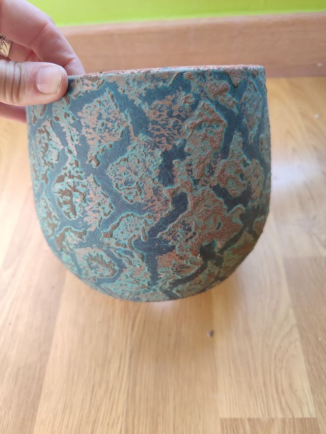 Maceta cerámica diseño rústico