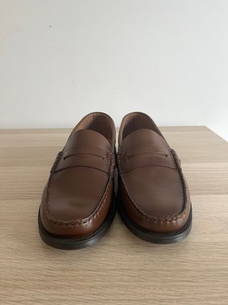 Mocasines SIN ESTRENAR Mango Piel Marrón  