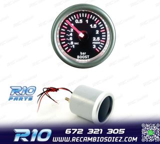 RELOJ PRESIÓN TURBO FONDO NEGRO ILUMINADO