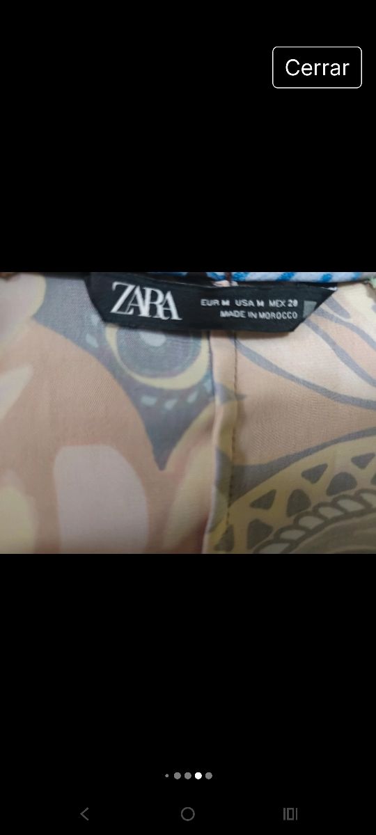 Blusa Zara manga larga estampada