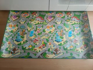 Alfombra divertida infantil ciudad multicolor