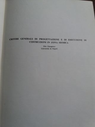 libro progettazione in zona sismica €19