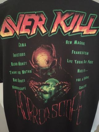Overkill T Shirt Vintage 00s Thrash Metal Rare
