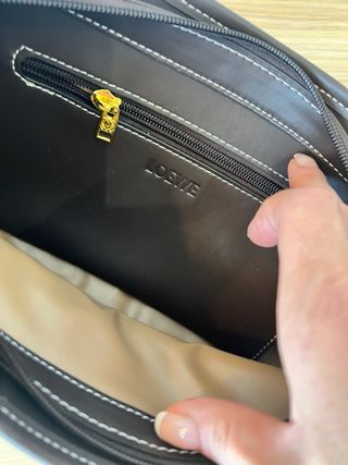 Bolso Loewe ante camel y piel marrón