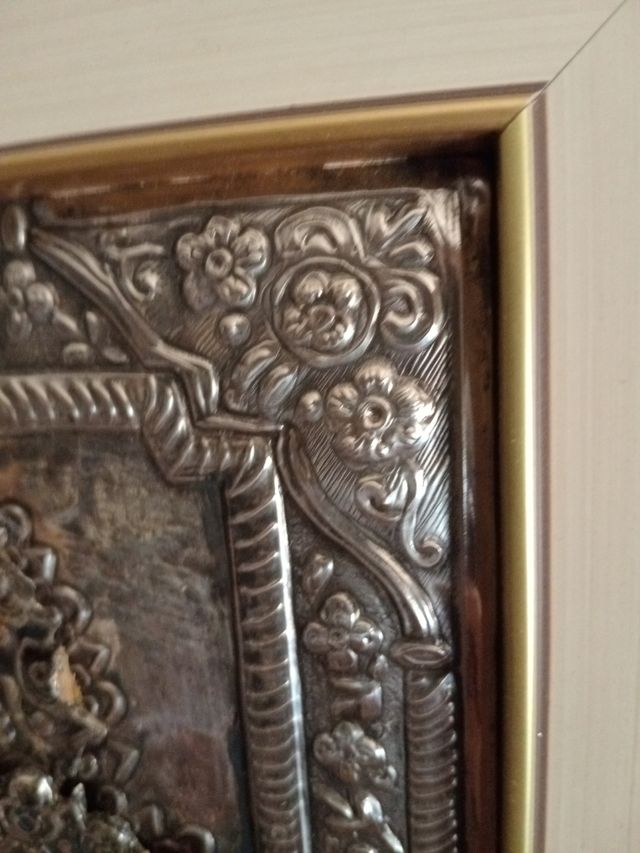 Cuadro religioso Virgen María y Niño Jesús.