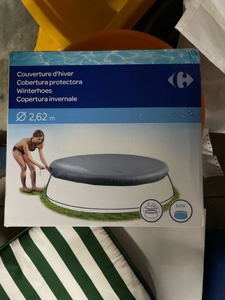Funda Piscina Redonda Carrefour 2,62m Gris