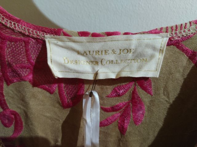 Vestido LAURIE & JOE beige y rosa talla única