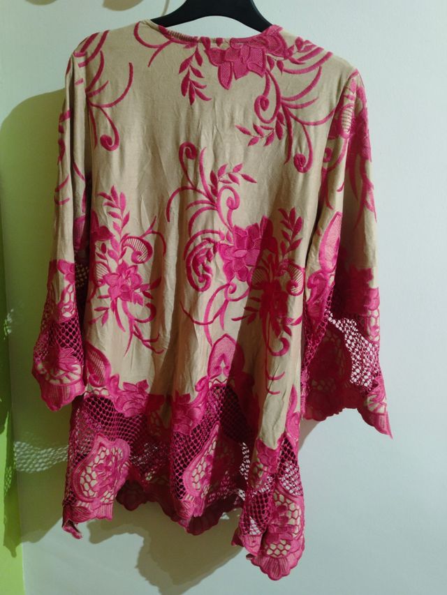 Vestido LAURIE & JOE beige y rosa talla única