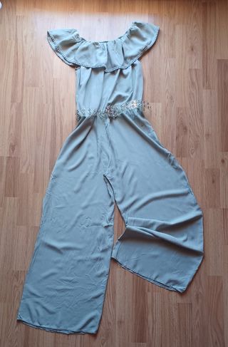 Mono verde T. M con volante - Cómodo y Chic 
