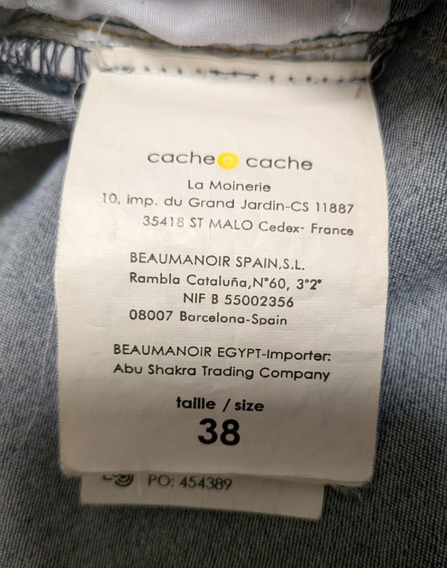 Vaqueros pitillo tiro alto Caché Caché talla 38