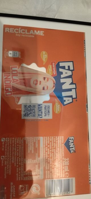 Chapa Fanta Naranja Lola Índigo Edición Limitada