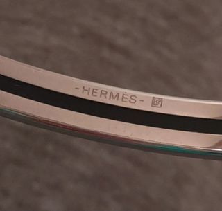 Pulsera Hermès aro con esmalte aguamarina