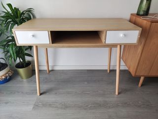 Escritorio 2 cajones madera