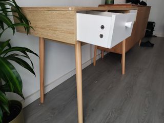 Escritorio 2 cajones madera