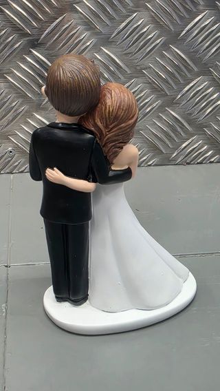 Figura decorativa boda novios para tarta 