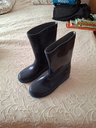 Botas de agua de niño azul marino