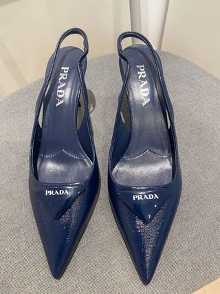 Zapatos Prada Mujer Tacón Azul