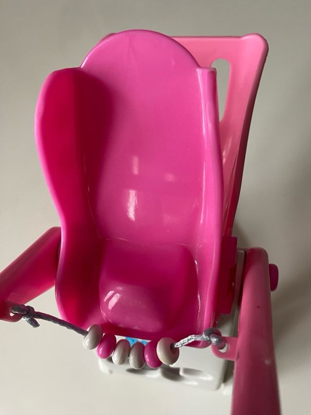 Carrito de bebé Nancy rosa y azul, como se ve 