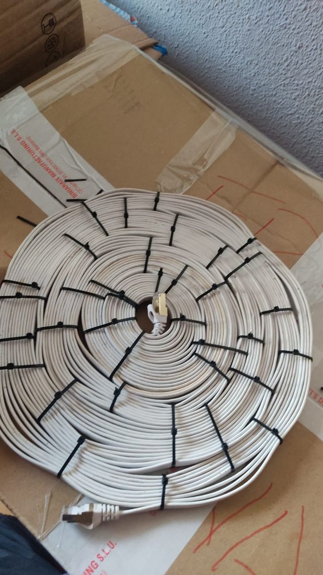 Cable Ethernet 25m Blanco